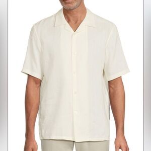 NWOT Theory Daze Linen Camp Shirt, Size Medium, Color White